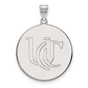 10k White Gold U of Cincinnati XL Disc Pendant